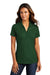 Port Authority LK600 Womens EZPerformance Moisture Wicking Short Sleeve Polo Shirt Deep Forest Green Model Front