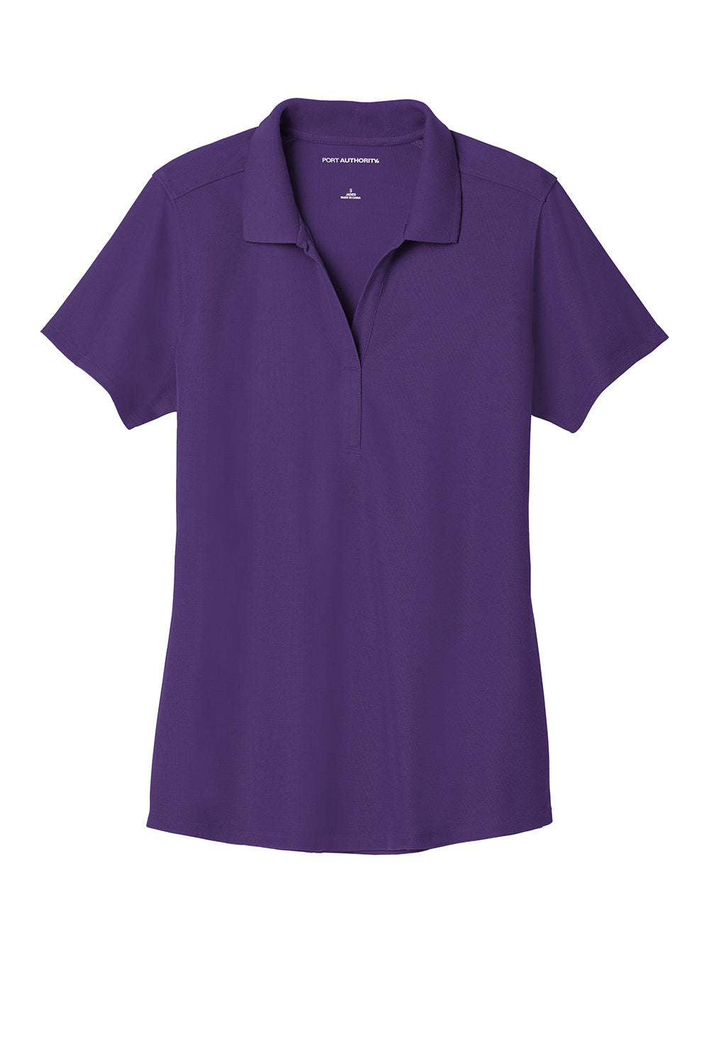 Port Authority LK600 Womens EZPerformance Moisture Wicking Short Sleeve Polo Shirt Majestic Purple Flat Front