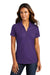 Port Authority LK600 Womens EZPerformance Moisture Wicking Short Sleeve Polo Shirt Majestic Purple Model Front