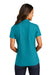 Port Authority LK600 Womens EZPerformance Moisture Wicking Short Sleeve Polo Shirt Teal Blue Model Back