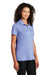 Port Authority LK646 Womens Gingham Moisture Wicking Short Sleeve Polo Shirt True Royal Blue/White Model 3q