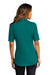 Port Authority LK682 Womens City Moisture Wicking Short Sleeve Button Down Shirt Dark Teal Green Model Back