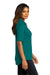 Port Authority LK682 Womens City Moisture Wicking Short Sleeve Button Down Shirt Dark Teal Green Model Side