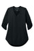 Port Authority LK6840 Womens City Stretch 3/4 Sleeve Tunic Black Flat Front