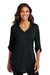 Port Authority LK6840 Womens City Stretch 3/4 Sleeve Tunic Black Model Front