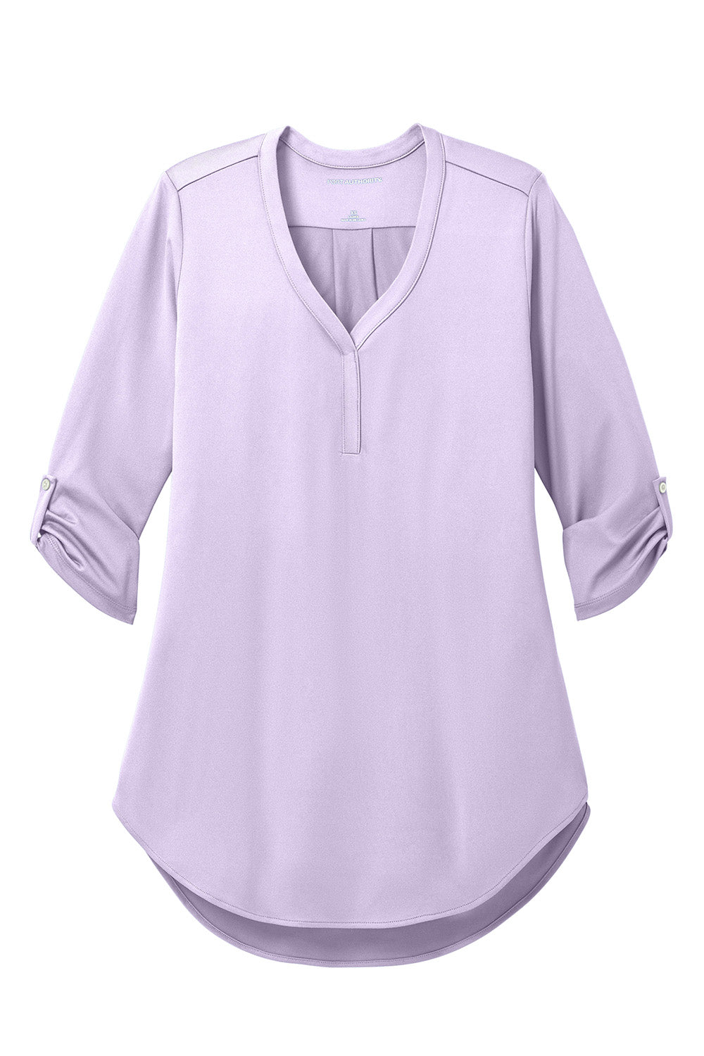 Port Authority LK6840 Womens City Stretch 3/4 Sleeve Tunic Bright Lavender Purple Flat Front