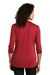 Port Authority LK750 Womens Moisture Wicking 3/4 Sleeve Polo Shirt Rich Red Model Back