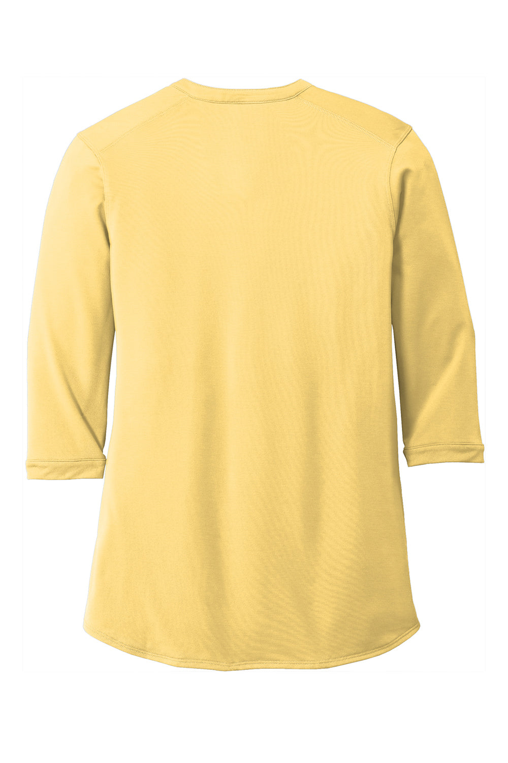 Port Authority LK750 Womens Moisture Wicking 3/4 Sleeve Polo Shirt Sunbeam Yellow Flat Back