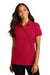 Port Authority LK8000 Womens Wrinkle Resistant Short Sleeve Polo Shirt Apple Red Model Front