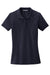 Port Authority LK8000 Womens Wrinkle Resistant Short Sleeve Polo Shirt Navy Blue Flat Front