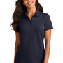 Port Authority Womens Wrinkle Resistant Short Sleeve Polo Shirt - Navy Blue