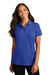 Port Authority LK8000 Womens Wrinkle Resistant Short Sleeve Polo Shirt True Royal Blue Model Front