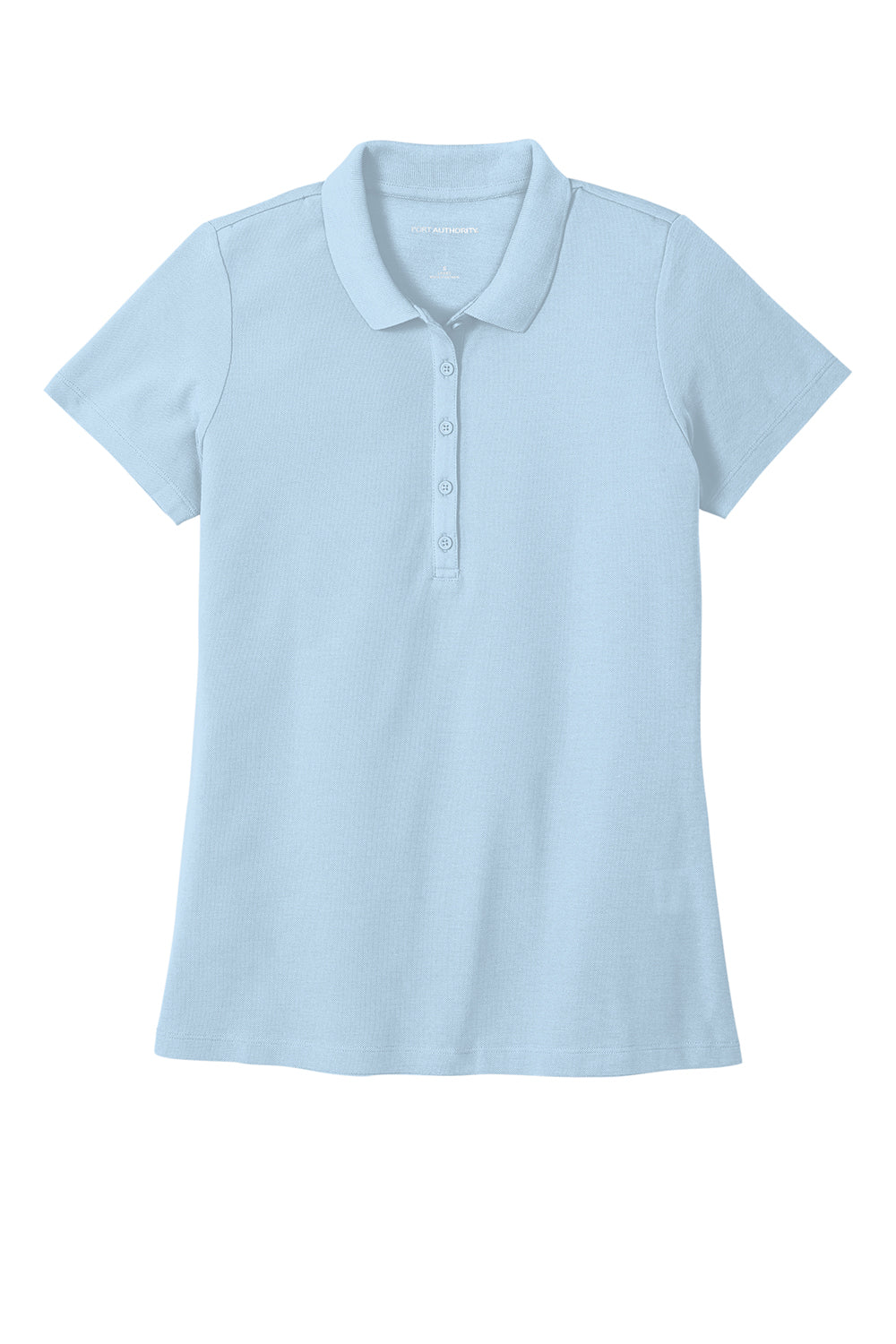 Port Authority LK810 Womens React SuperPro Snag Resistant Short Sleeve Polo Shirt Cloud Blue Flat Front