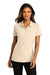 Port Authority LK810 Womens React SuperPro Snag Resistant Short Sleeve Polo Shirt Ecru Model Front