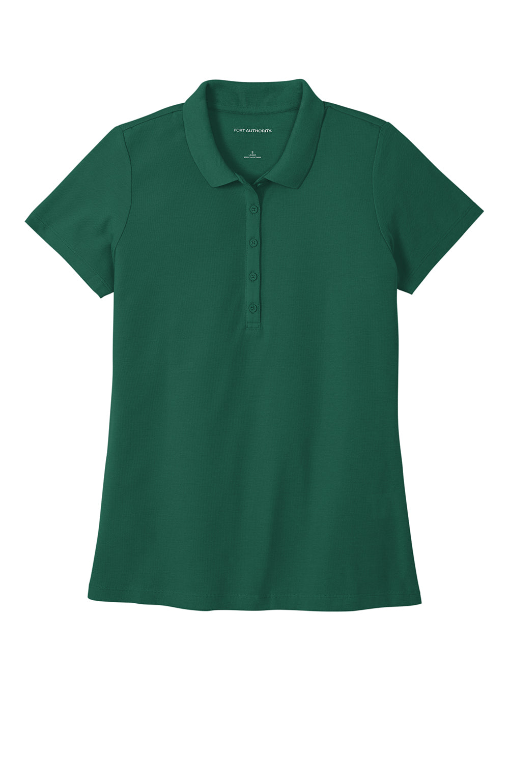 Port Authority LK810 Womens React SuperPro Snag Resistant Short Sleeve Polo Shirt Marine Green Flat Front