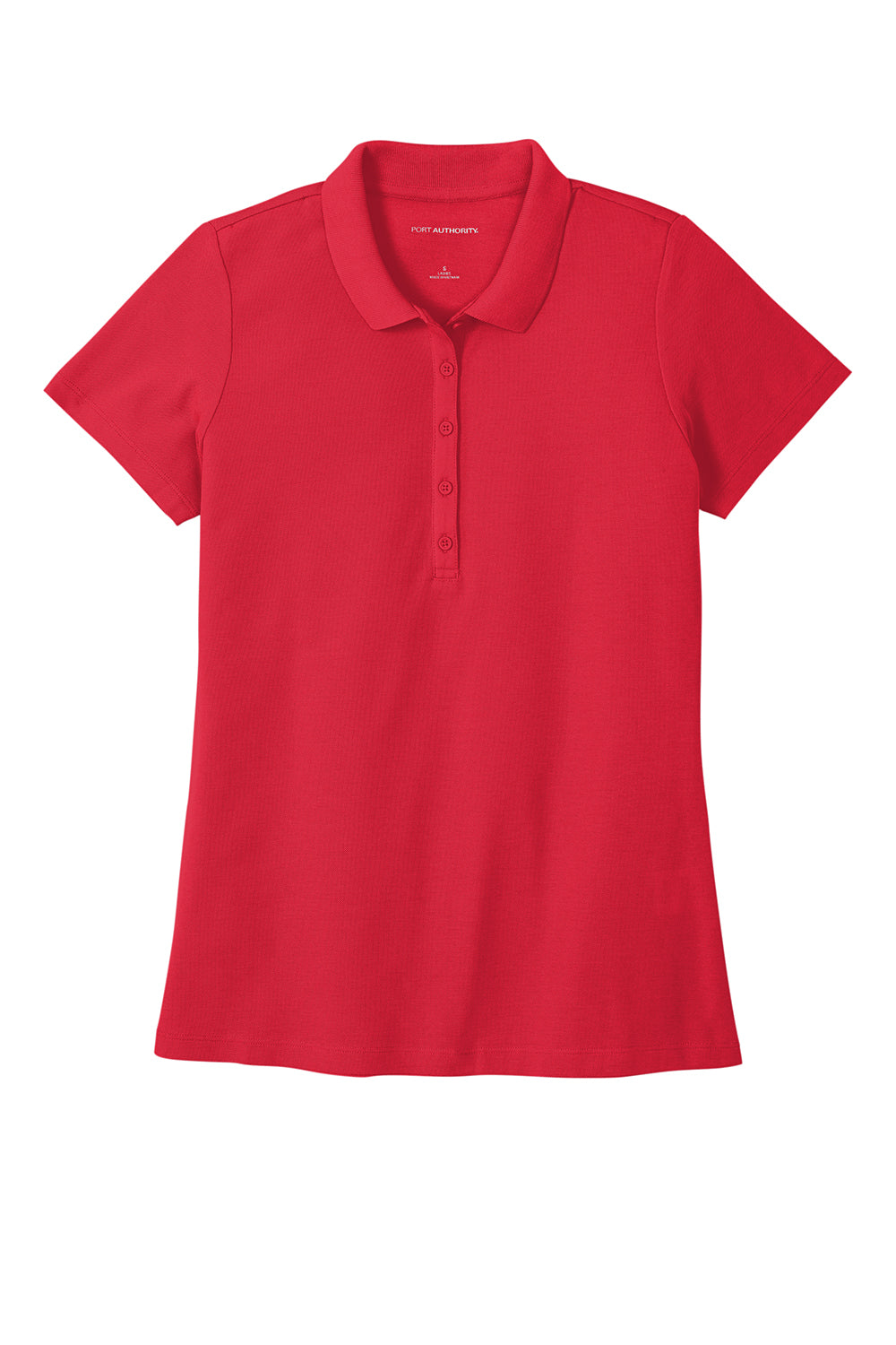 Port Authority LK810 Womens React SuperPro Snag Resistant Short Sleeve Polo Shirt Rich Red Flat Front