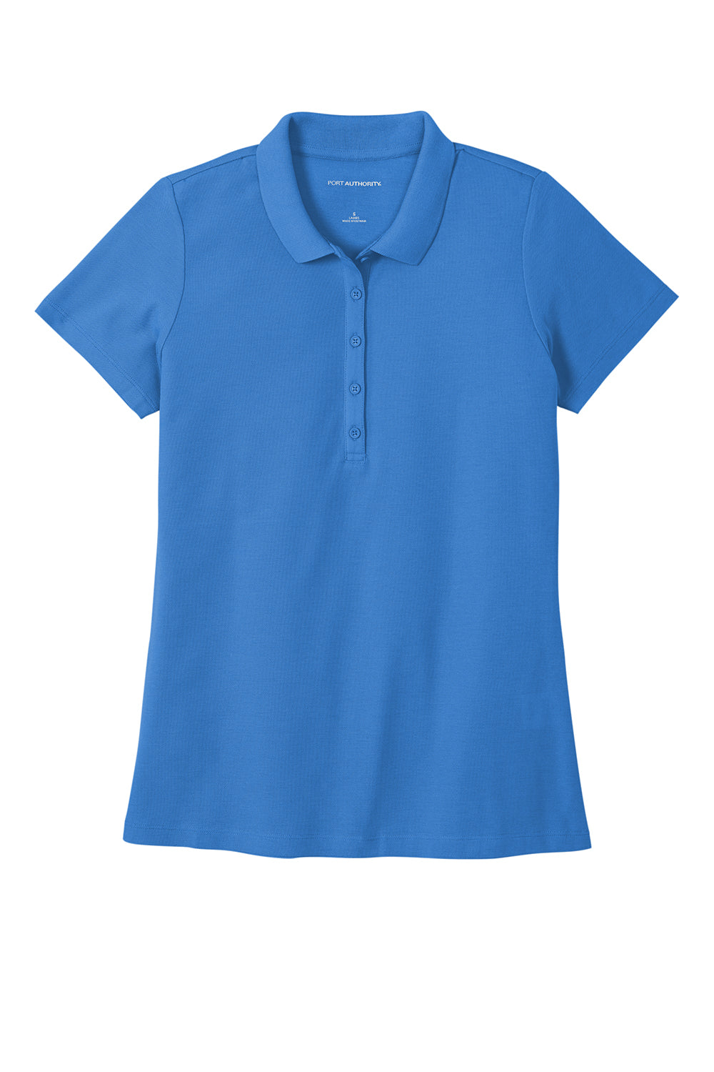 Port Authority LK810 Womens React SuperPro Snag Resistant Short Sleeve Polo Shirt Strong Blue Flat Front