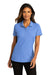 Port Authority LK810 Womens React SuperPro Snag Resistant Short Sleeve Polo Shirt Ultramarine Blue Model Front