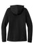 Port Authority LK826 Womens Microterry Snag Resistant Hooded Sweatshirt Hoodie Deep Black Flat Back