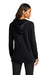 Port Authority LK826 Womens Microterry Snag Resistant Hooded Sweatshirt Hoodie Deep Black Model Back