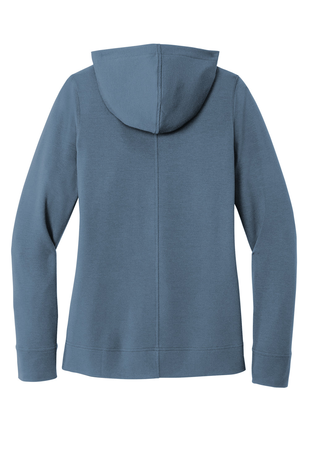 Port Authority LK826 Womens Microterry Snag Resistant Hooded Sweatshirt Hoodie Dusk Blue Flat Back