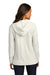 Port Authority LK826 Womens Microterry Snag Resistant Hooded Sweatshirt Hoodie Ivory Chiffon White Model Back