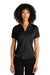 Port Authority LK863 Womens C-Free Performance Moisture Wicking Short Sleeve Polo Shirt Deep Black Model Front