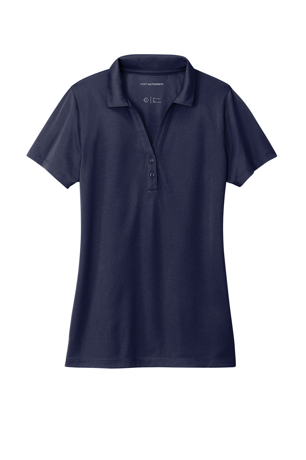 Port Authority LK863 Womens C-Free Performance Moisture Wicking Short Sleeve Polo Shirt True Navy Blue Flat Front