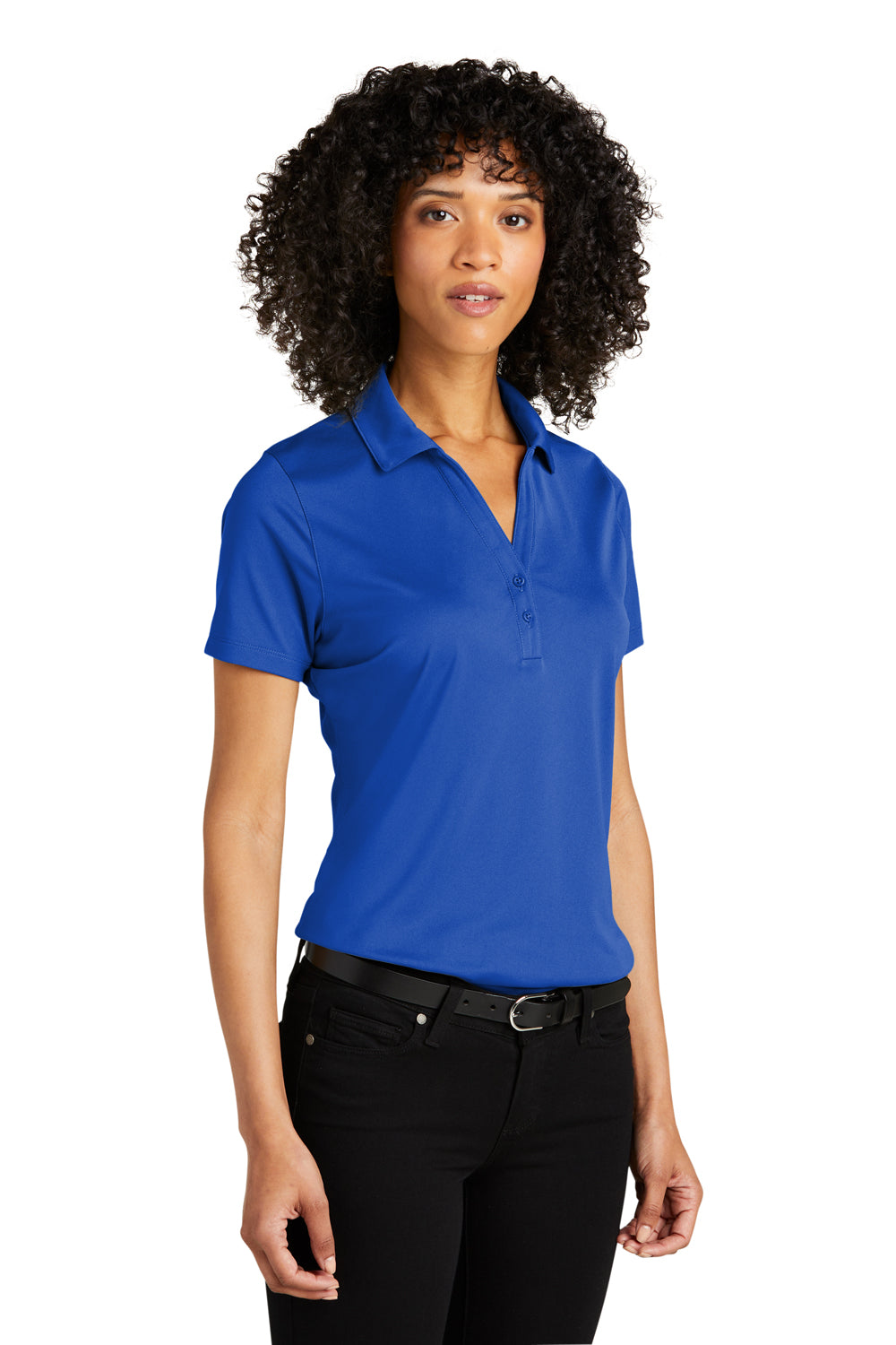 Port Authority LK863 Womens C-Free Performance Moisture Wicking Short Sleeve Polo Shirt True Royal Blue Model 3q