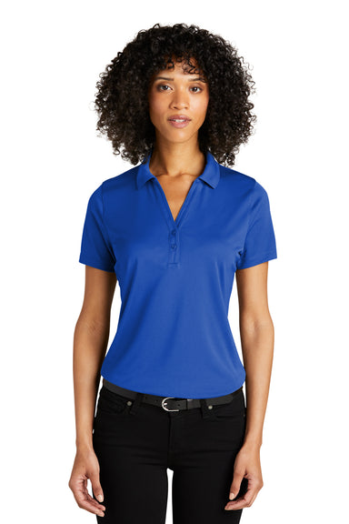 Port Authority LK863 Womens C-Free Performance Moisture Wicking Short Sleeve Polo Shirt True Royal Blue Model Front