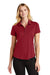 Port Authority LK864 Womens C-Free Performance Moisture Wicking Short Sleeve Polo Shirt Rich Red Model Front