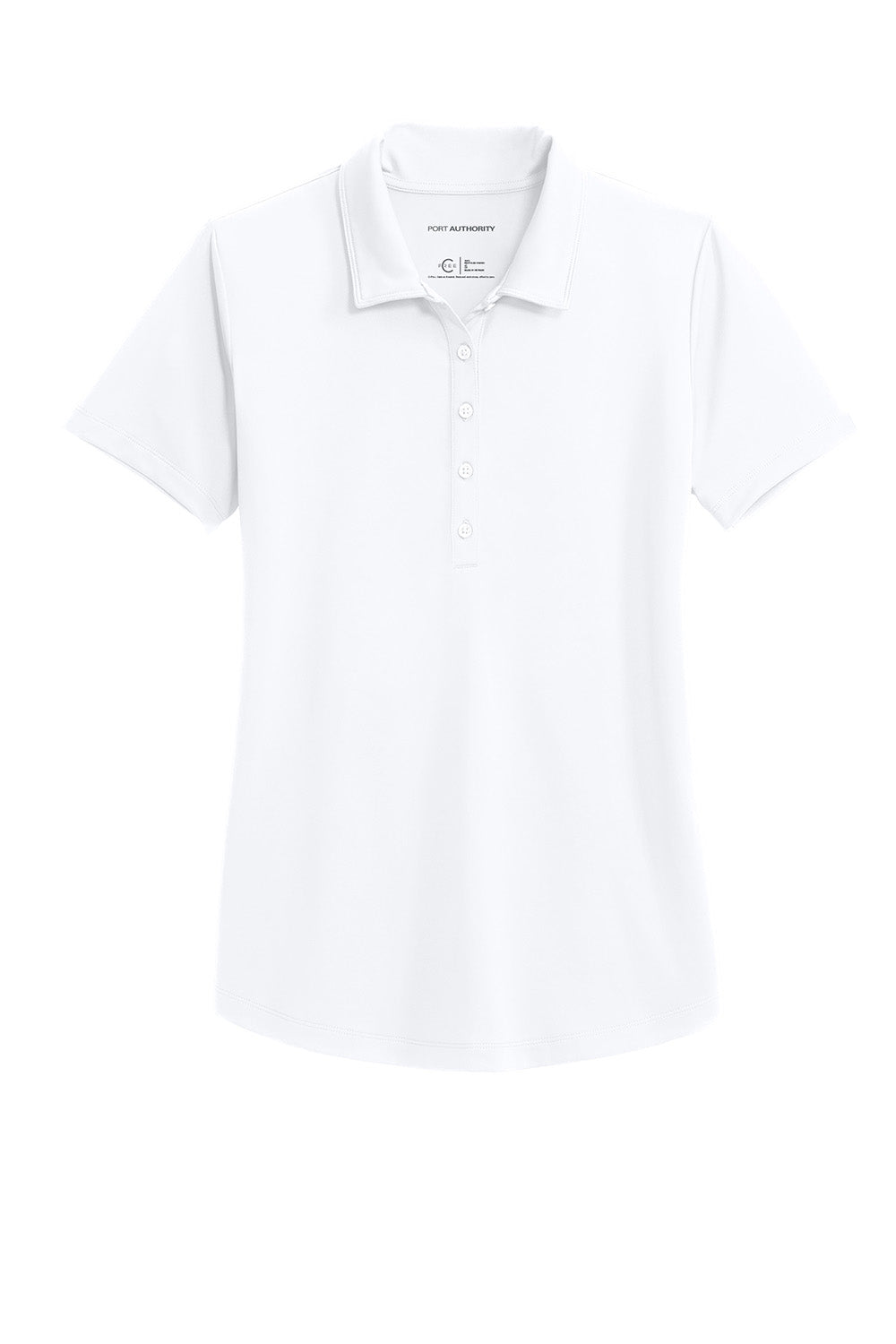 Port Authority LK864 Womens C-Free Performance Moisture Wicking Short Sleeve Polo Shirt White Flat Front