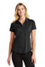 Port Authority LK864 Womens C-Free Performance Moisture Wicking Short Sleeve Polo Shirt Deep Black Model Front