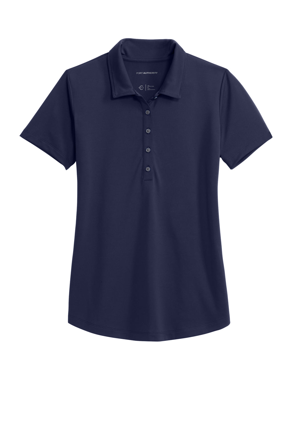 Port Authority LK864 Womens C-Free Performance Moisture Wicking Short Sleeve Polo Shirt True Navy Blue Flat Front