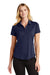 Port Authority LK864 Womens C-Free Performance Moisture Wicking Short Sleeve Polo Shirt True Navy Blue Model Front