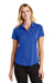 Port Authority LK864 Womens C-Free Performance Moisture Wicking Short Sleeve Polo Shirt True Royal Blue Model Front