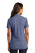 Port Authority LK867 Womens C-FREE Pique Short Sleeve Polo Shirt Heather Navy Blue Model Back