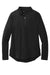 Port Authority LK870 Womens C-FREE Cypress 1/4 Zip Sweatshirt Deep Black Flat Front