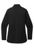 Port Authority LK880 Womens C-FREE Double Knit 1/4 Zip Sweatshirt Deep Black Flat Back