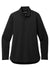 Port Authority LK880 Womens C-FREE Double Knit 1/4 Zip Sweatshirt Deep Black Flat Front