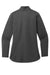 Port Authority LK880 Womens C-FREE Double Knit 1/4 Zip Sweatshirt Heather Steel Grey Flat Back