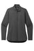 Port Authority LK880 Womens C-FREE Double Knit 1/4 Zip Sweatshirt Heather Steel Grey Flat Front