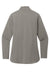 Port Authority LK880 Womens C-FREE Double Knit 1/4 Zip Sweatshirt Smoke Grey Flat Back