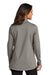 Port Authority LK880 Womens C-FREE Double Knit 1/4 Zip Sweatshirt Smoke Grey Model Back