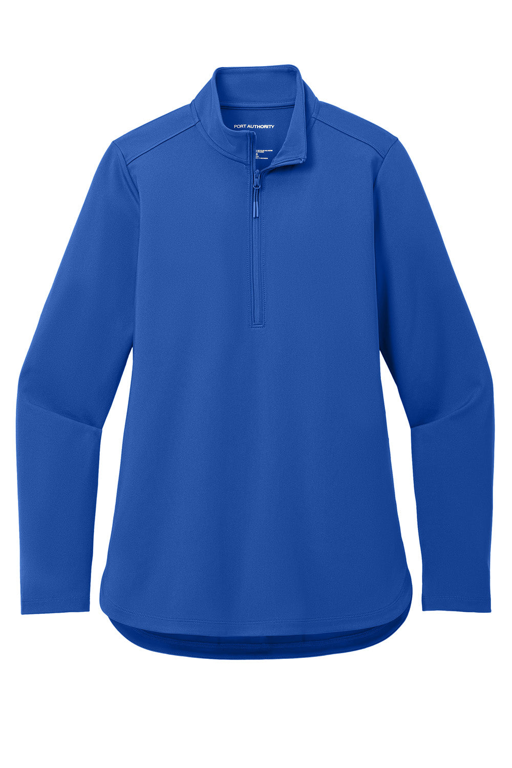 Port Authority LK880 Womens C-FREE Double Knit 1/4 Zip Sweatshirt True Royal Blue Flat Front