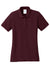 Port & Company LKP155 Womens Core Stain Resistant Short Sleeve Polo Shirt Athletic Maroon Flat Front