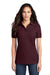 Port & Company LKP155 Womens Core Stain Resistant Short Sleeve Polo Shirt Athletic Maroon Model Front