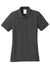 Port & Company LKP155 Womens Core Stain Resistant Short Sleeve Polo Shirt Charcoal Grey Flat Front