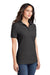 Port & Company LKP155 Womens Core Stain Resistant Short Sleeve Polo Shirt Charcoal Grey Model 3q