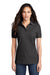 Port & Company LKP155 Womens Core Stain Resistant Short Sleeve Polo Shirt Charcoal Grey Model Front